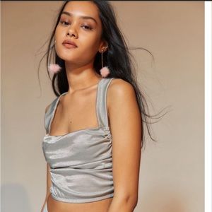 Urban Outfitters Silver Bustier Top